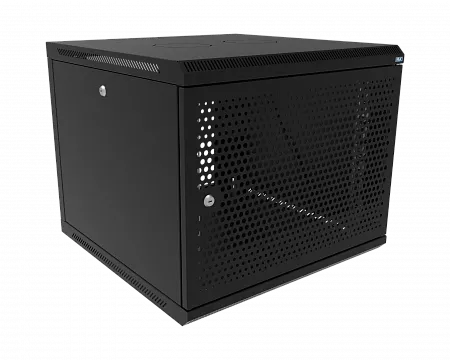 Шкаф телекоммуникационный настенный разборный МИКсистем 19" Keys 9U 600x600  дверь перфорация черный