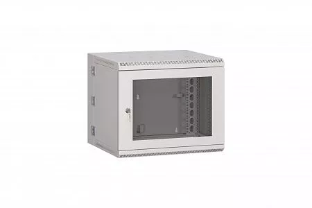 Шкаф настенный разборный трёхсекционный (откидной) МИКсистем 19" 6U 600x500  дверь металл