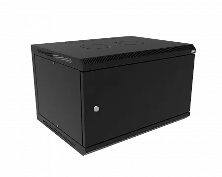 Шкаф телекоммуникационный настенный разборный МИКсистем 19" Basis 6U 600x450 дверь металл черный