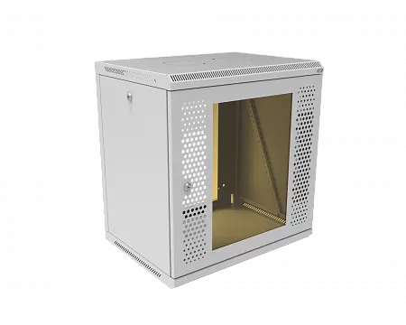 Шкаф телекоммуникационный настенный разборный МИКсистем 19" Keys 12U 600x450 дверь перфорация+стекло серый