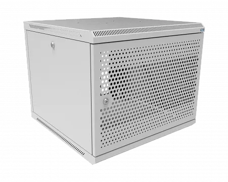 Шкаф телекоммуникационный настенный разборный МИКсистем 19" Keys 9U 600x600  дверь перфорация серый