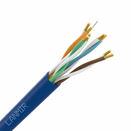 Кабель (витая пара) внутренний LANMIR-PRO+ U/UTP Cat5e PVC 4х2х0.52 синий