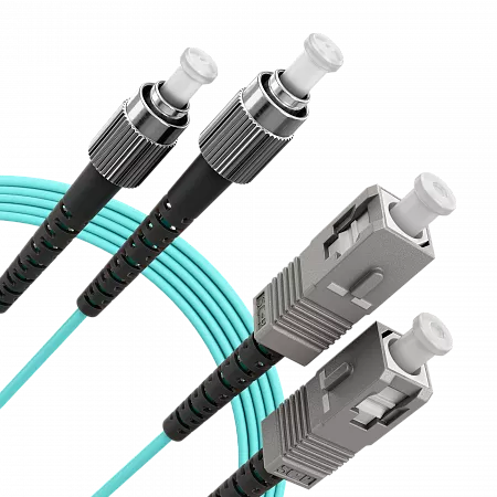 Шнур оптический переходной (патч-корд) LANMIR двойной многомодовый MM 50/125 OM3 SC/UPC-FC/UPC LSZH нг(А)-HF 1 м голубой